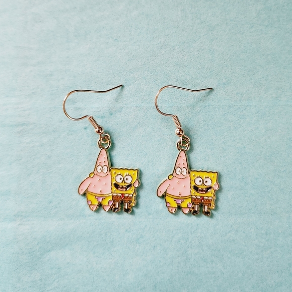 🔮3/$15 Best Friends Partick and SpongeBob Earrings - Picture 1 of 4
